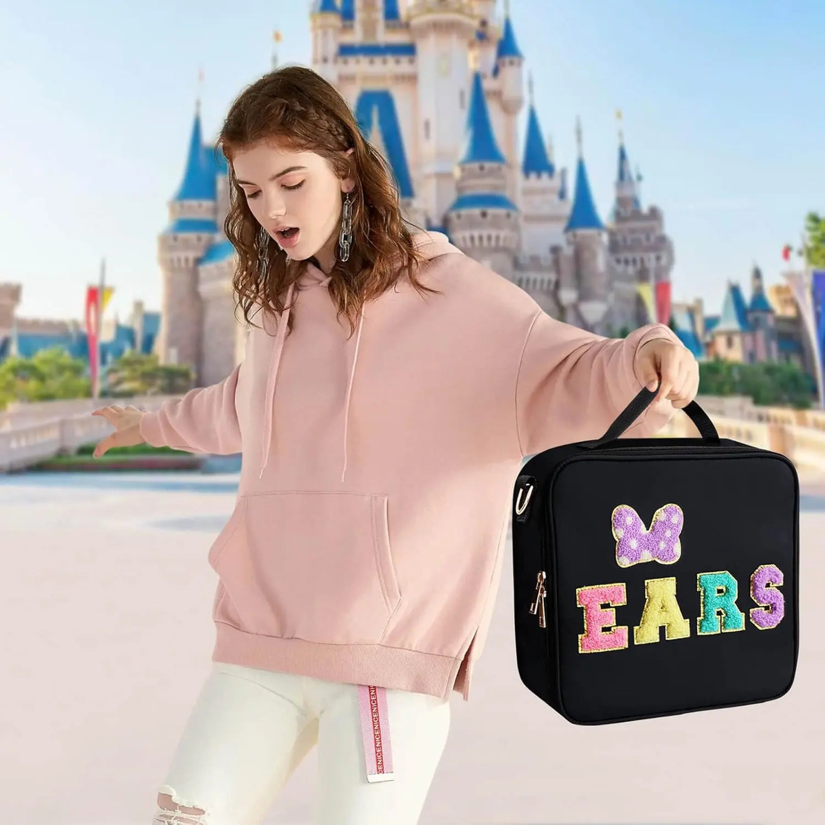 Bolso Para Cabello Y Maquillaje Con Cremallera, Negro, Grand - Image 2