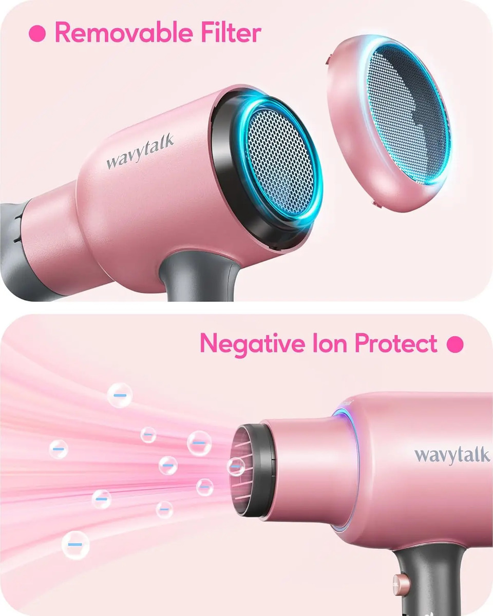 Secador De Pelo Wavytalk Iónico, 1875w, Rosa Dorado. - Image 5