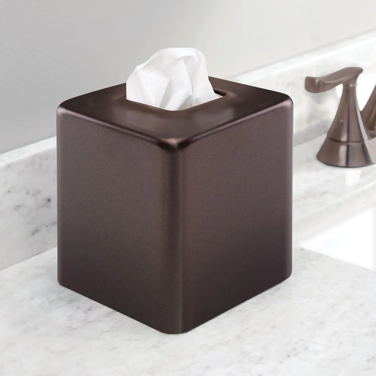 Tapa Para Caja Pañuelos Mdesign Baño 2 Unidades Bronce - Image 2