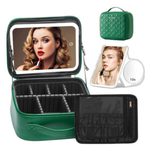 Maletín De Maquillaje Con Espejo Led Y Divididores Ajustable