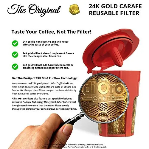Maxbrew 24k Gold Reutilizable K-carafe Filter Para Keurig 2. - Image 3