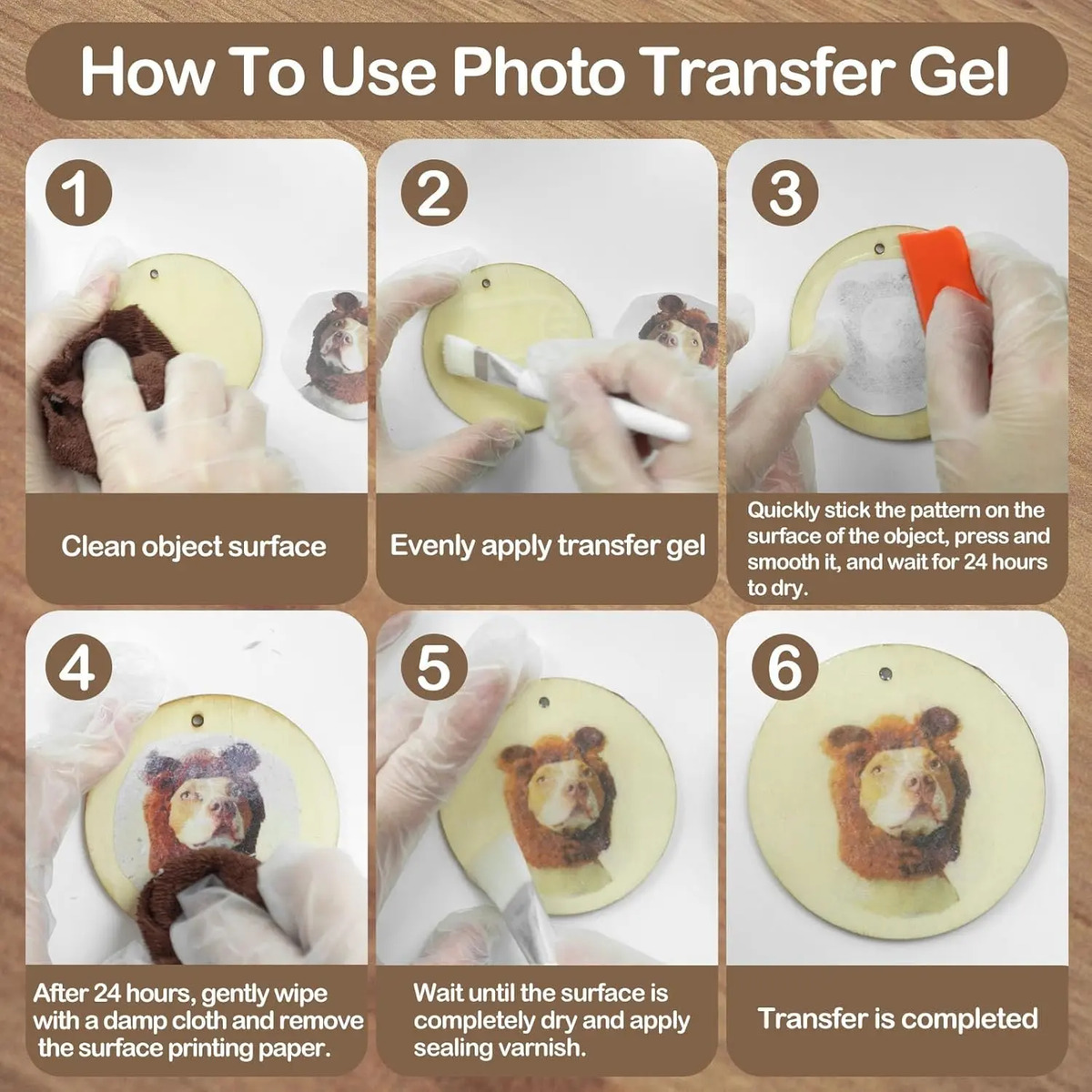 Kit De Transferencia Con Gel Brillo Para Objetos - Image 5