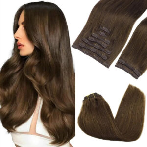 Cabello Humano Remy 50 Cm Marrón Chocolate Marrón Chocolate