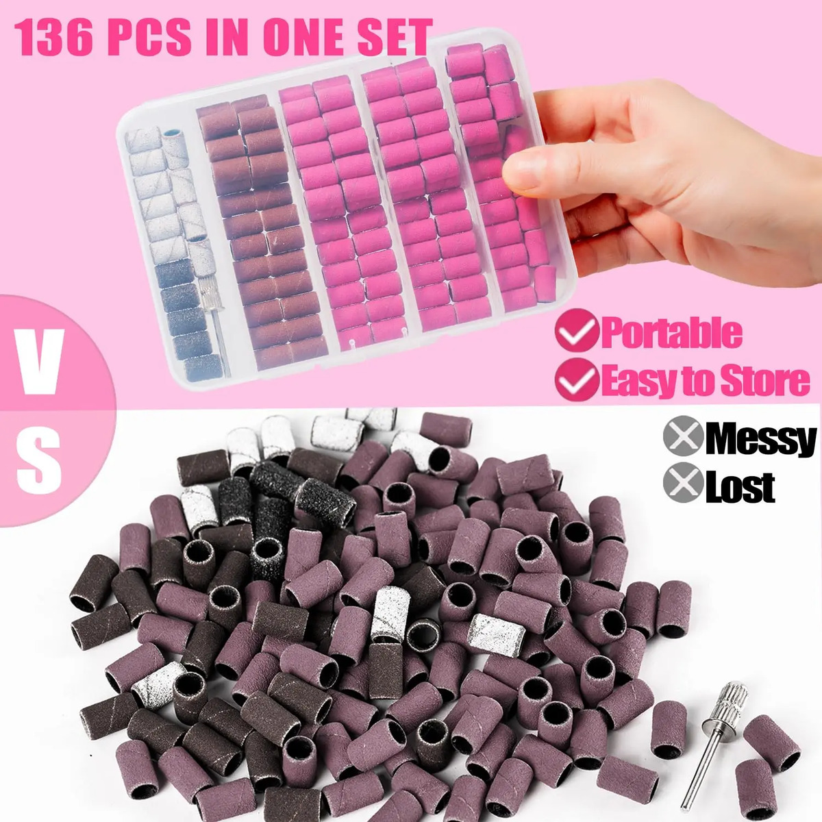 Broca Para Uñas De 135 Piezas Con Bandas De Lijado Para Puli - Image 4