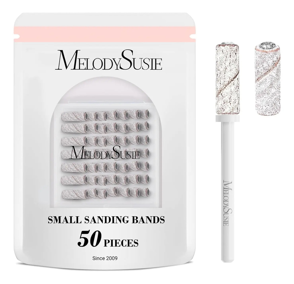 Brocas De Uñas Melodysusie De 50 Piezas Con Bandas De Lija F