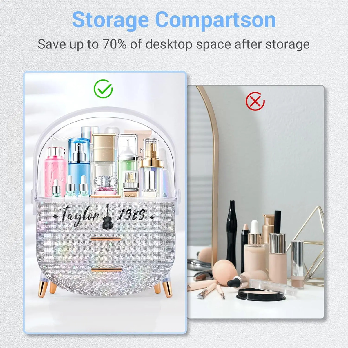 Organizador De Maquillaje Y Joyas, Con Cajones, Para Mostrad - Image 7