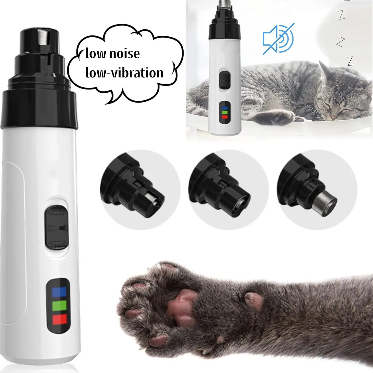 Silenciador De Uñas Para Perros Recargable Usb 2025 - Image 3
