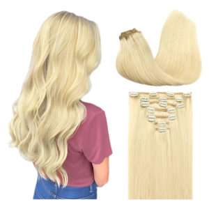 Cabello Humano Remy 40cm Color Platino Rubio