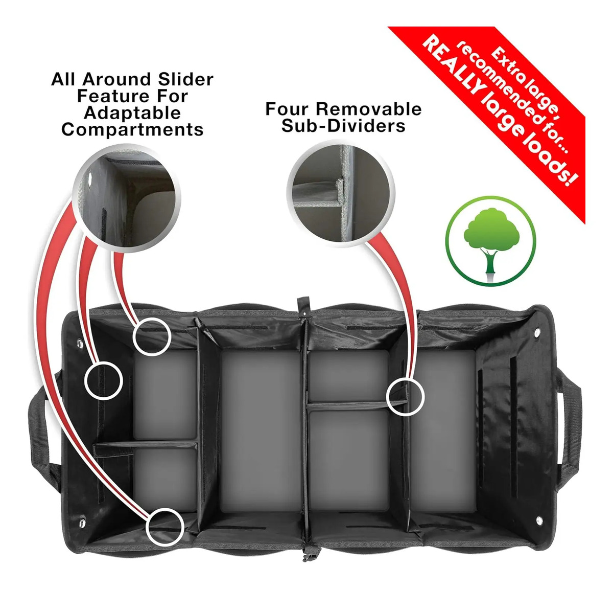 Organizador De Cajón Grande, 3 Compartimentos Para Suv - Image 2