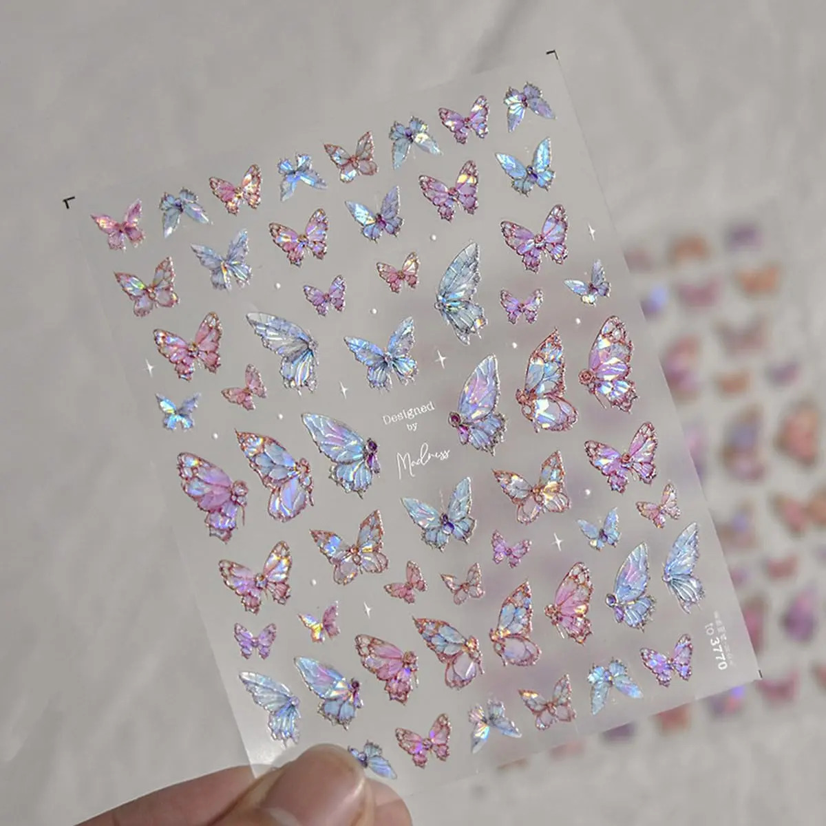 Pegatinas De Mariposas Púrpura Rosa Para Uñas De Mujer Y Niñ - Image 7