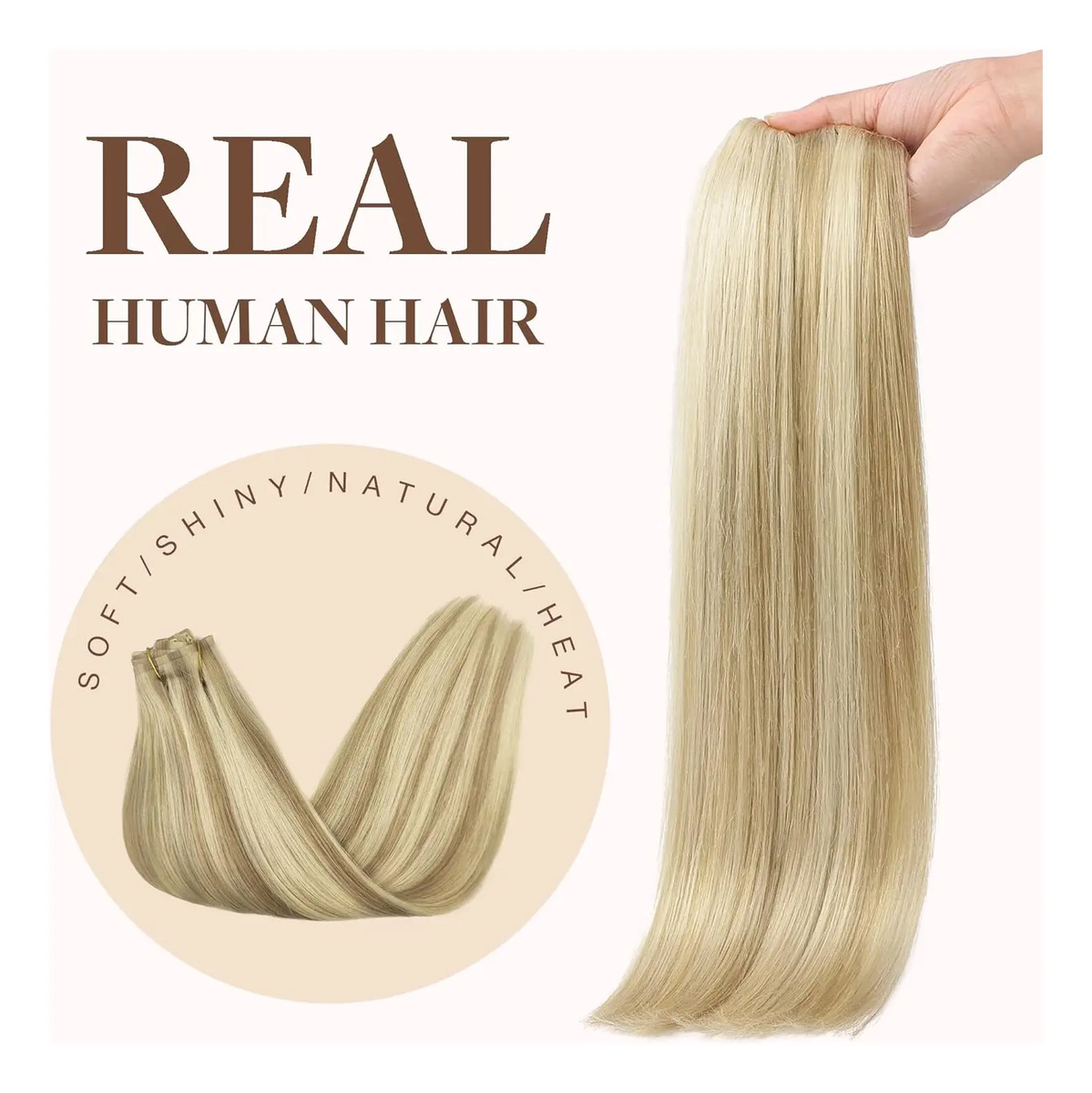 Pelo Humano Rubio Claro 41 Cm - Image 8