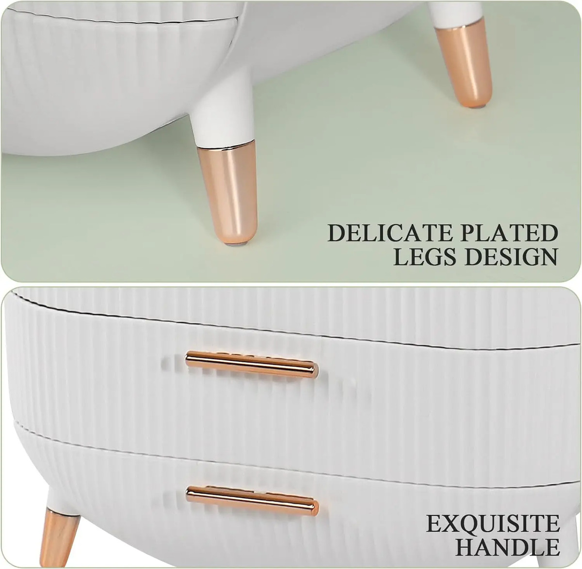 Caja De Almacenamiento Oval Portátil Para Cosméticos Fba-white - Image 6