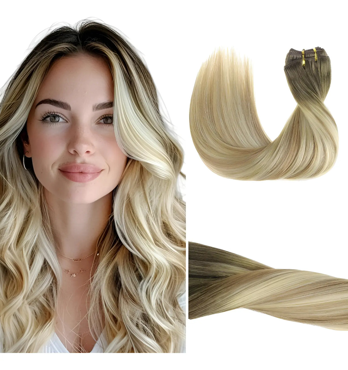 Extensiones Cabello Natural 50 Cm 7 Piezas