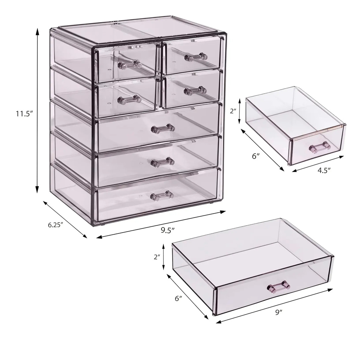 Organizador De Maquillaje En Acrílico Con 7 Cajones - Image 2