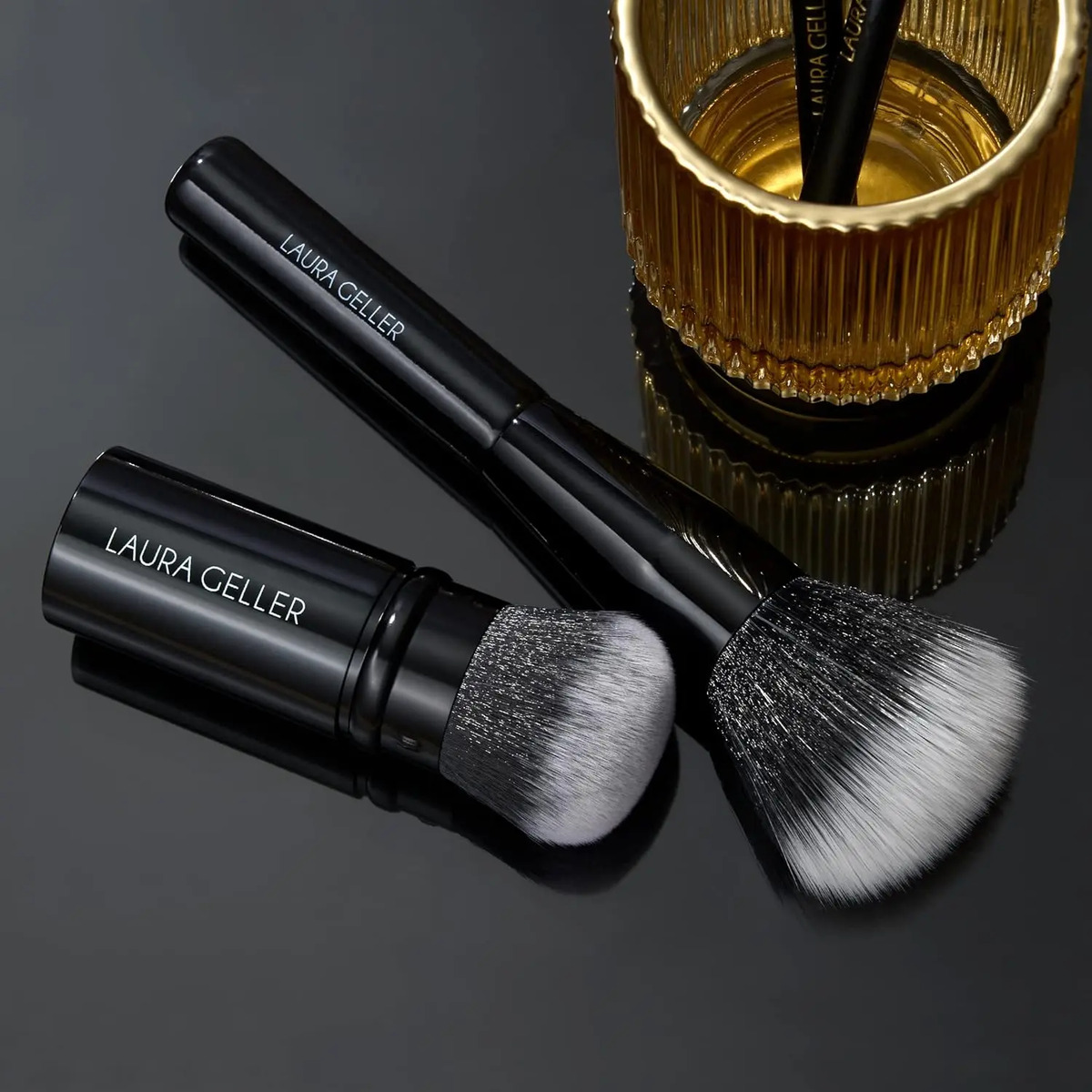 Juego De Brochas De Maquillaje De Laura Geller New York Para Negro - Image 3