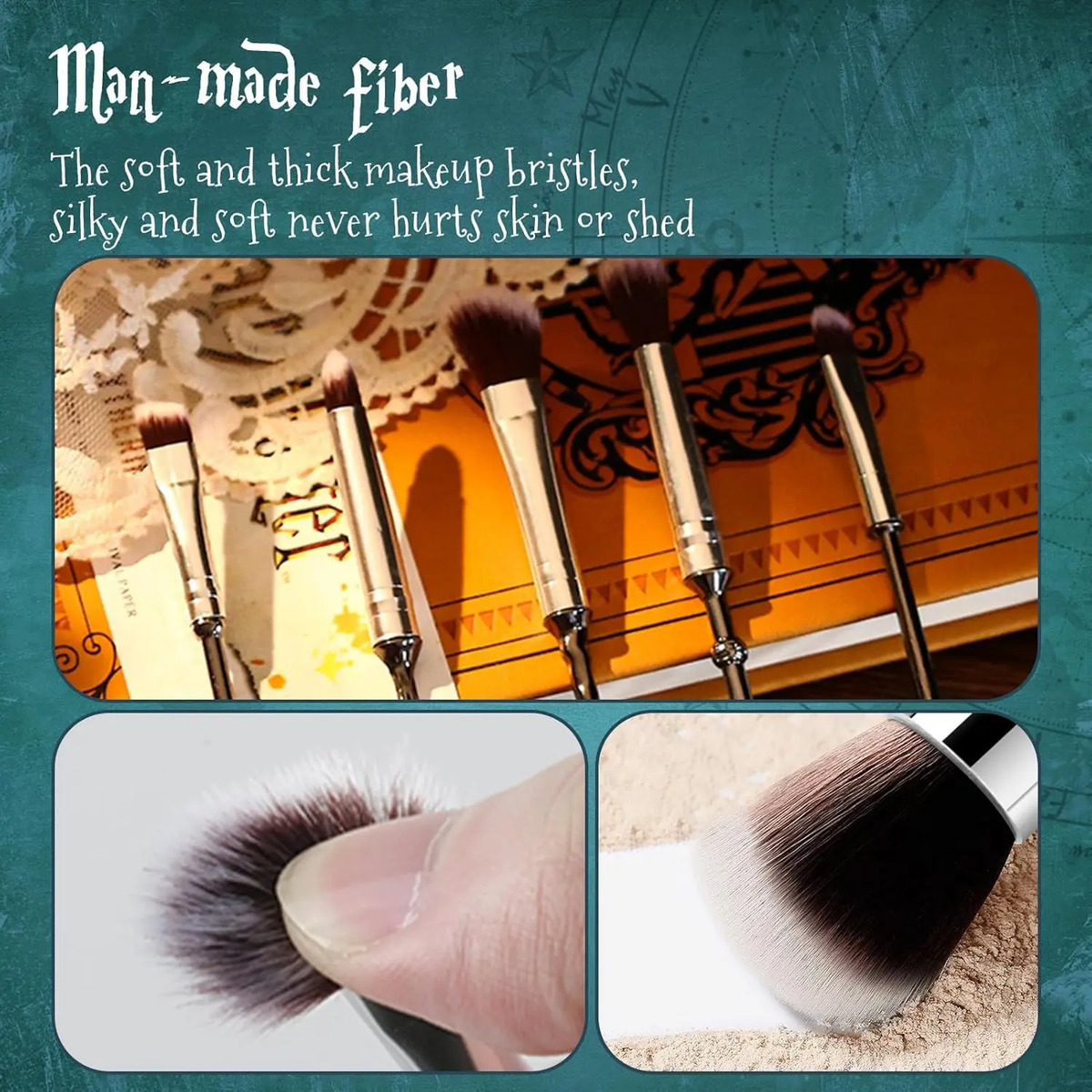 Pincel De Maquillaje Para Mujeres Y Niñas De 5 Piezas En Col - Image 4