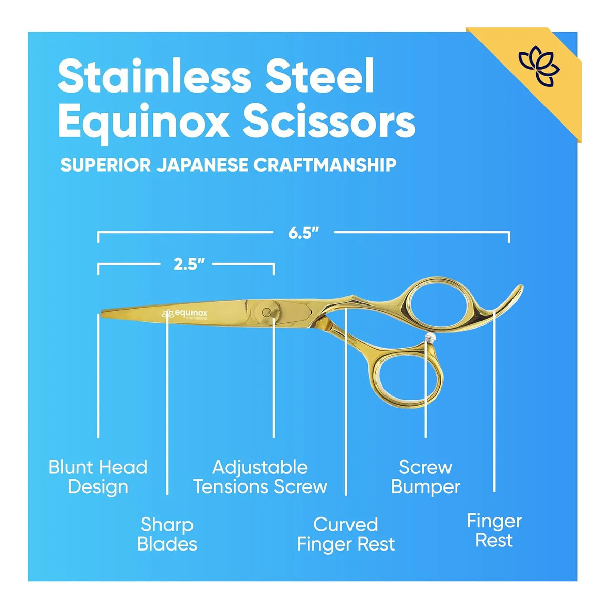 Tijeras De Pelo Profesionales Equinox De Acero Inoxidable Ja - Image 2