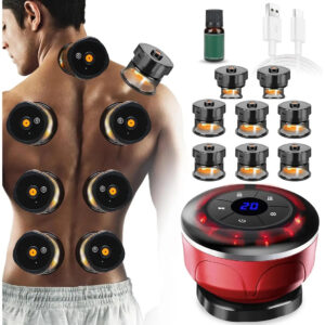 Conjunto De Terapia De Ventosas Eléctricas 4 En 1 Con 8 Vent