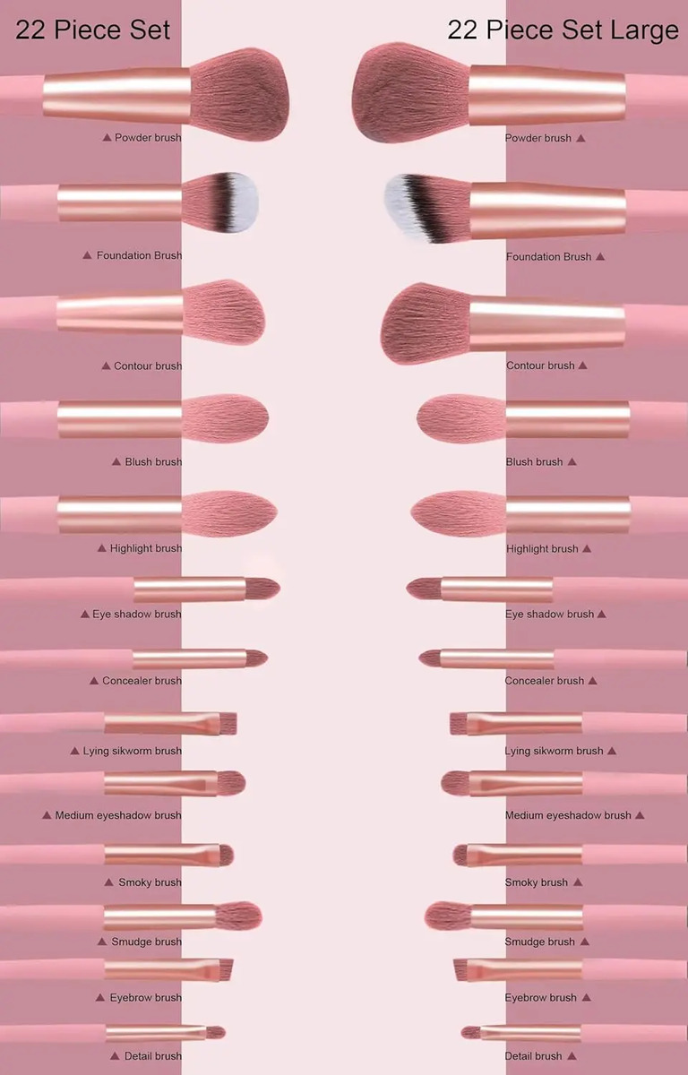 Kit De Brochas De Maquillaje De 22 Piezas, Incluye Brocha Pa - Image 4