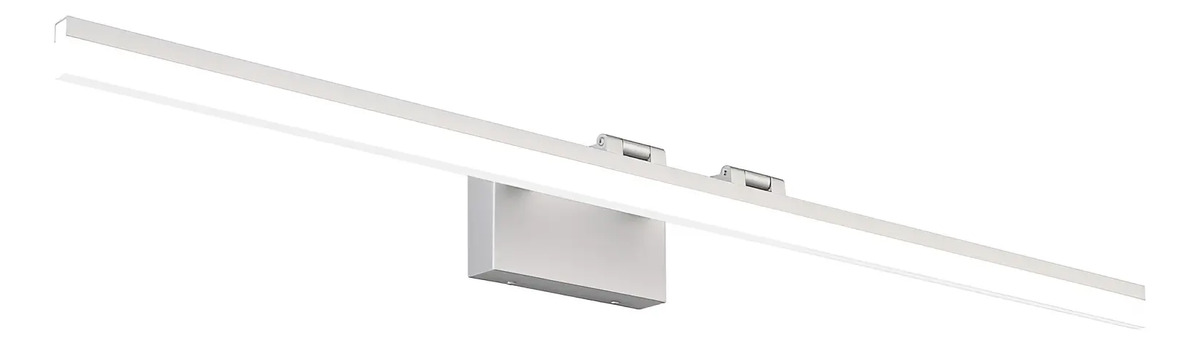 Luz Led Plateada, 120 Cm Larga, Ajuste Brillo Y Acabado Alum