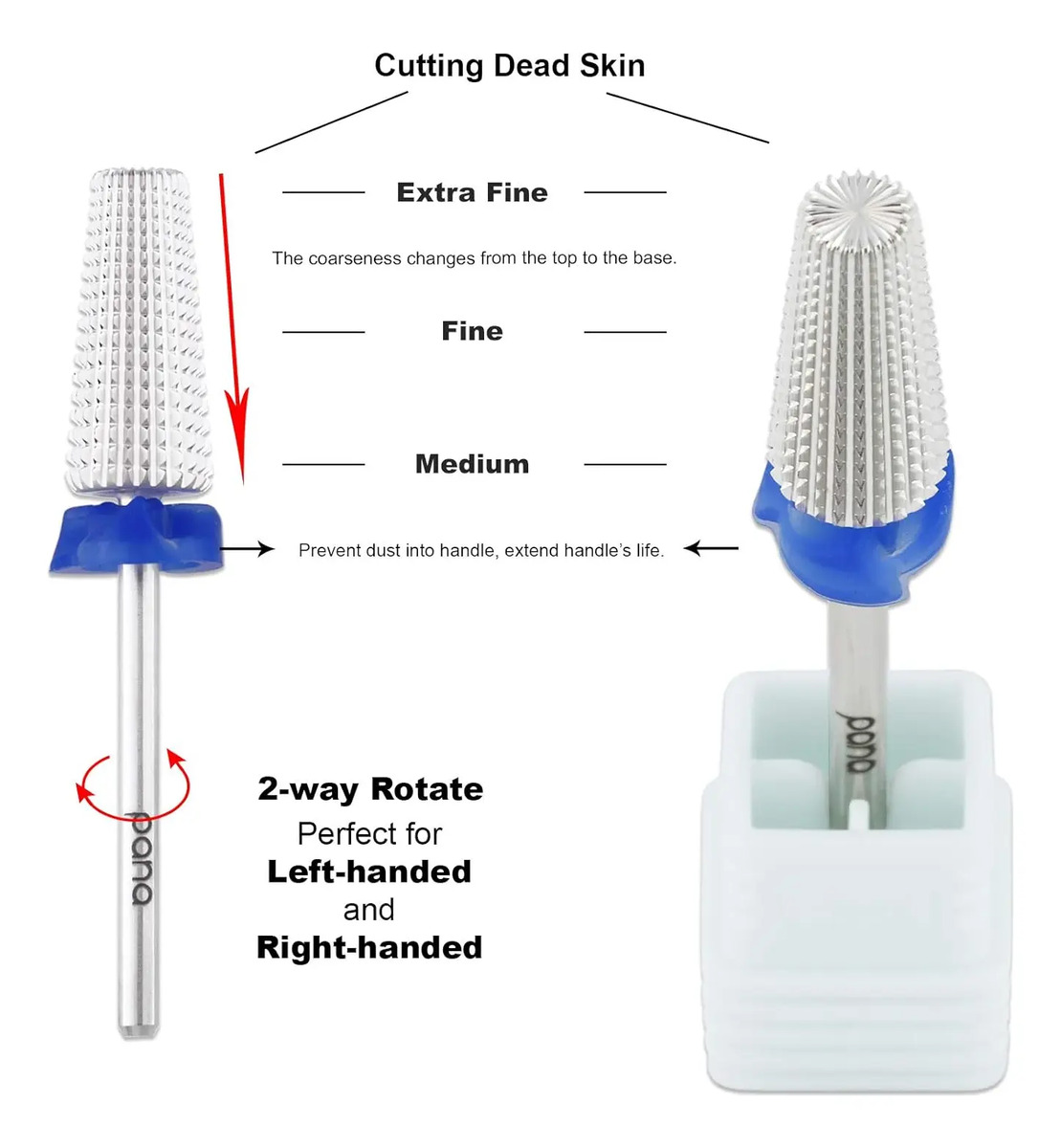 Broca De Uñas Pana Nail Carbide 5 En 1 Para Ambas Manos Tama - Image 4