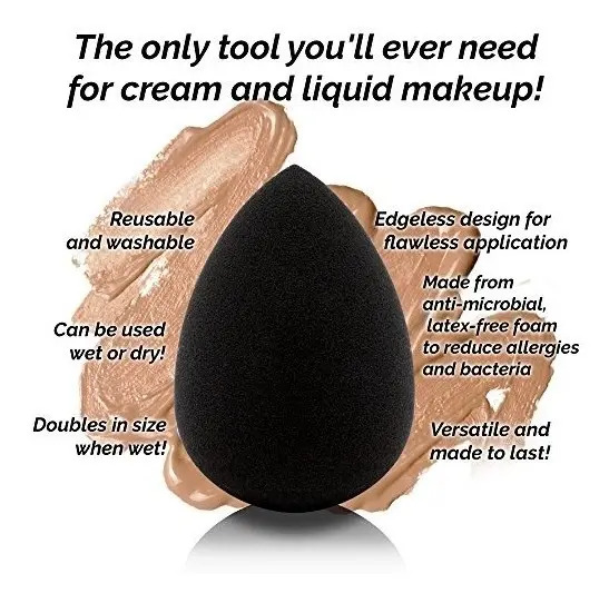 Aesthetica Cosmetics Beauty Esponja Blender - Esponja De Maq Negro - Image 2