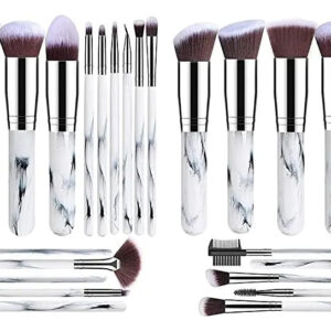 Kit De Maquillaje Sintético Premium Con Polvo De Base, Rubor