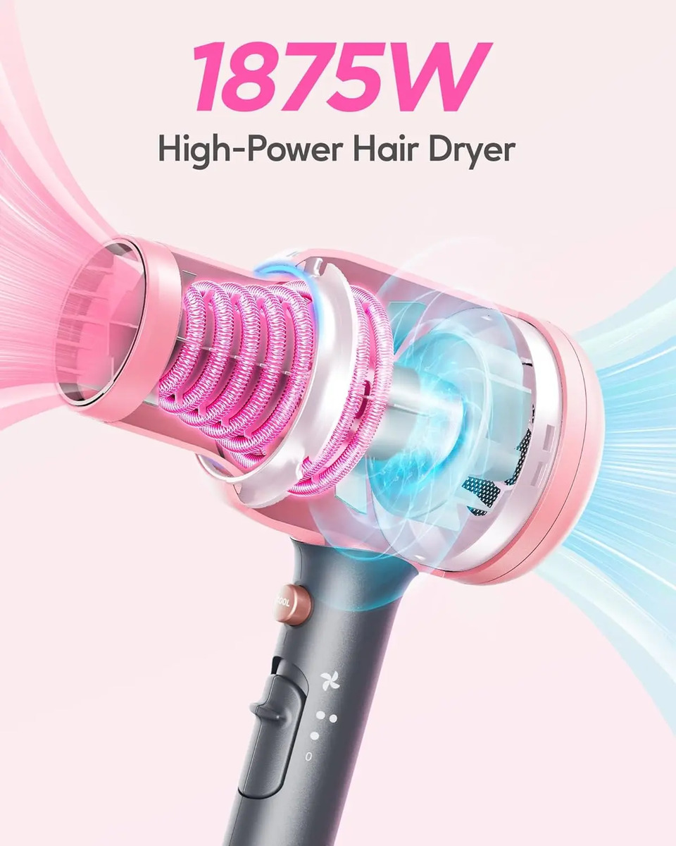 Secador De Pelo Wavytalk Iónico, 1875w, Rosa Dorado. - Image 6
