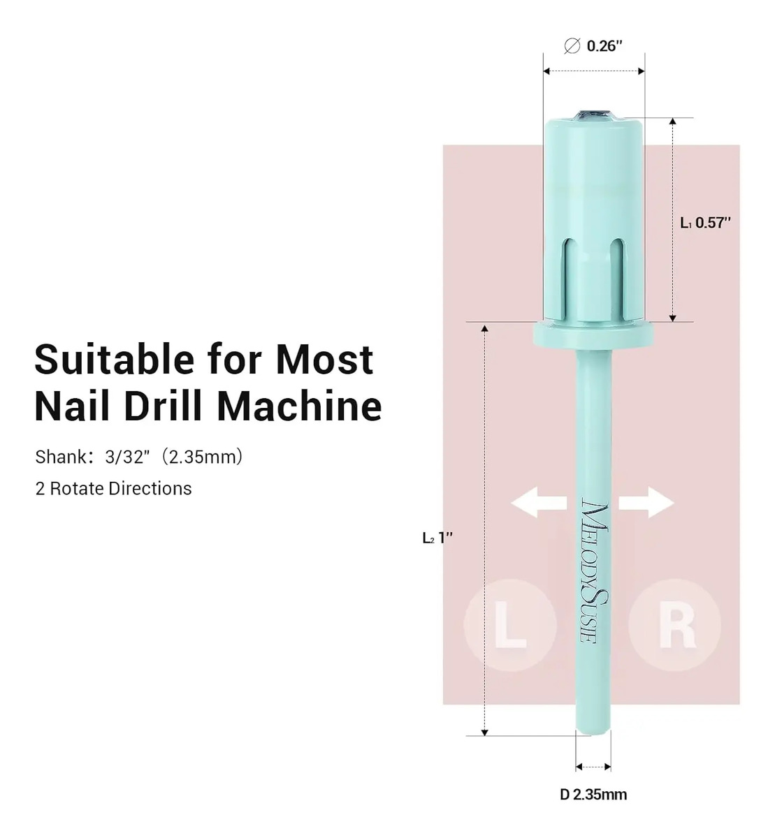 Pulidor De Uñas Melodysusie Cristal Tamaño 2,4 Cm Para Esmal - Image 6