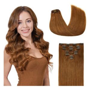 Cabello Clip Mujer Pelo Humano 45cm