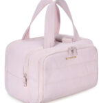 Organizador De Maquillaje Con Asa, Color Rosa.