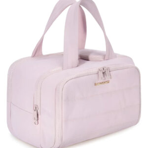 Organizador De Maquillaje Con Asa, Color Rosa.