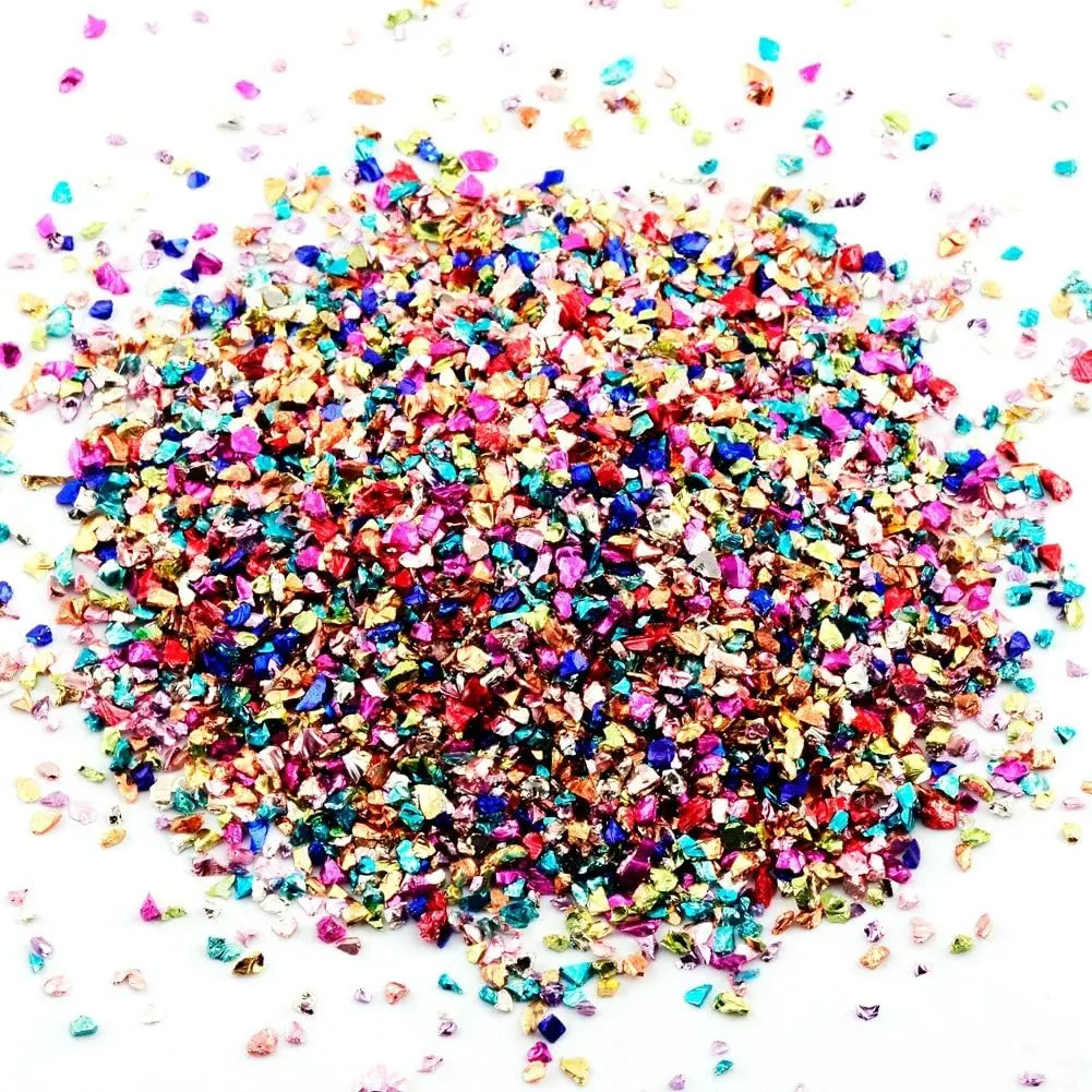 Chips De Vidrio Multicolores Para Arte De Uñas, 100g, 8-16cm - Image 2