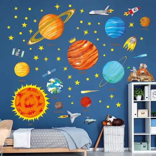 Decowall Da-1501 El Sistema Solar Peel Y Stick Nursery Niños - Image 3
