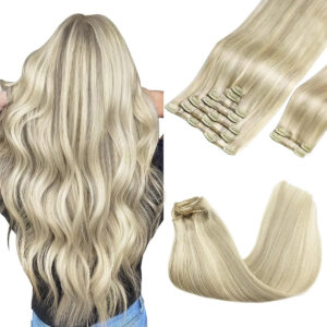Cabello Humano Remy 35 Cm Rubio Cenizo Rubio Cenizo