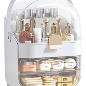 Organizador De Maquillaje En Rosa Dorado Para Baño
