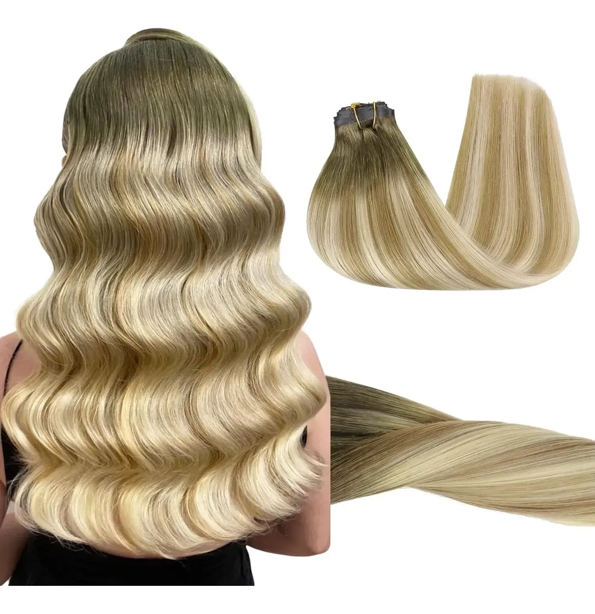 Cabello Humano Remy Natural 35 Cm Natural