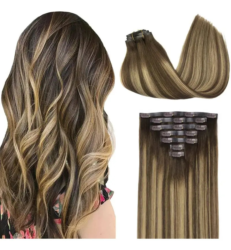 Cabello Humano Remy 45cm Marrón Marrón