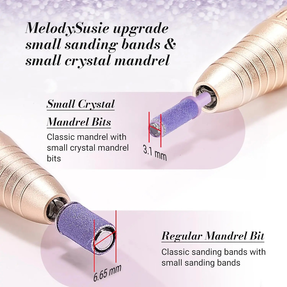 Melodysusie Brocas Para Uñas De 50 Piezas Con Bandas De Lija - Image 4