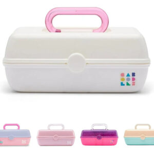Caja De Maquillaje Pequeña, Dura, Blanca, Con Espejo De Moda Ninguno