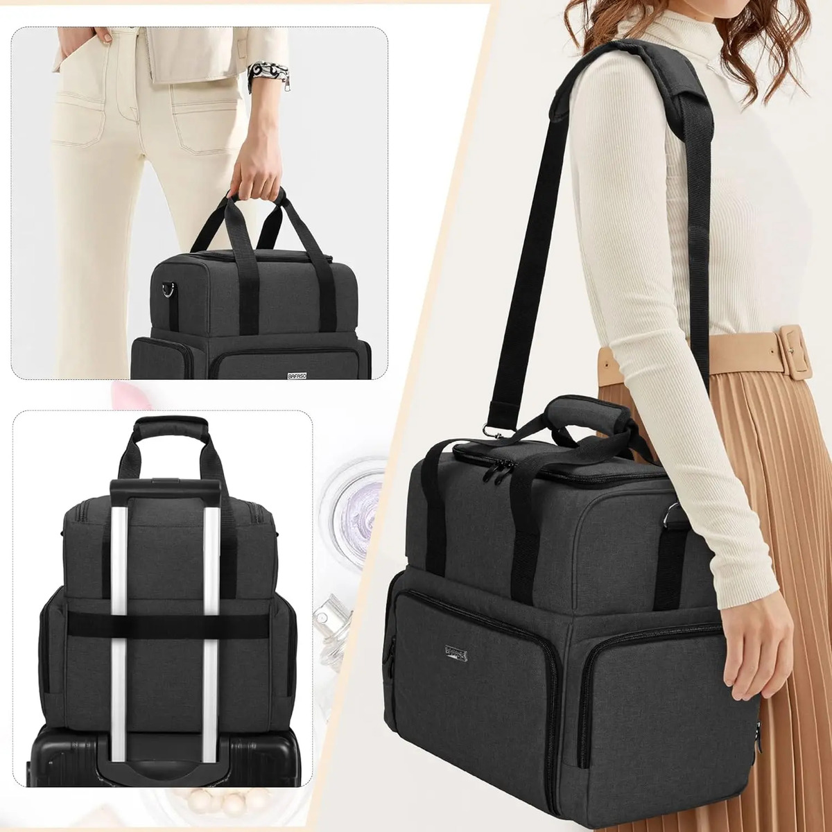 Bolsa De Maquillaje Grande De Viaje Con Bolsitas Internas, N - Image 5
