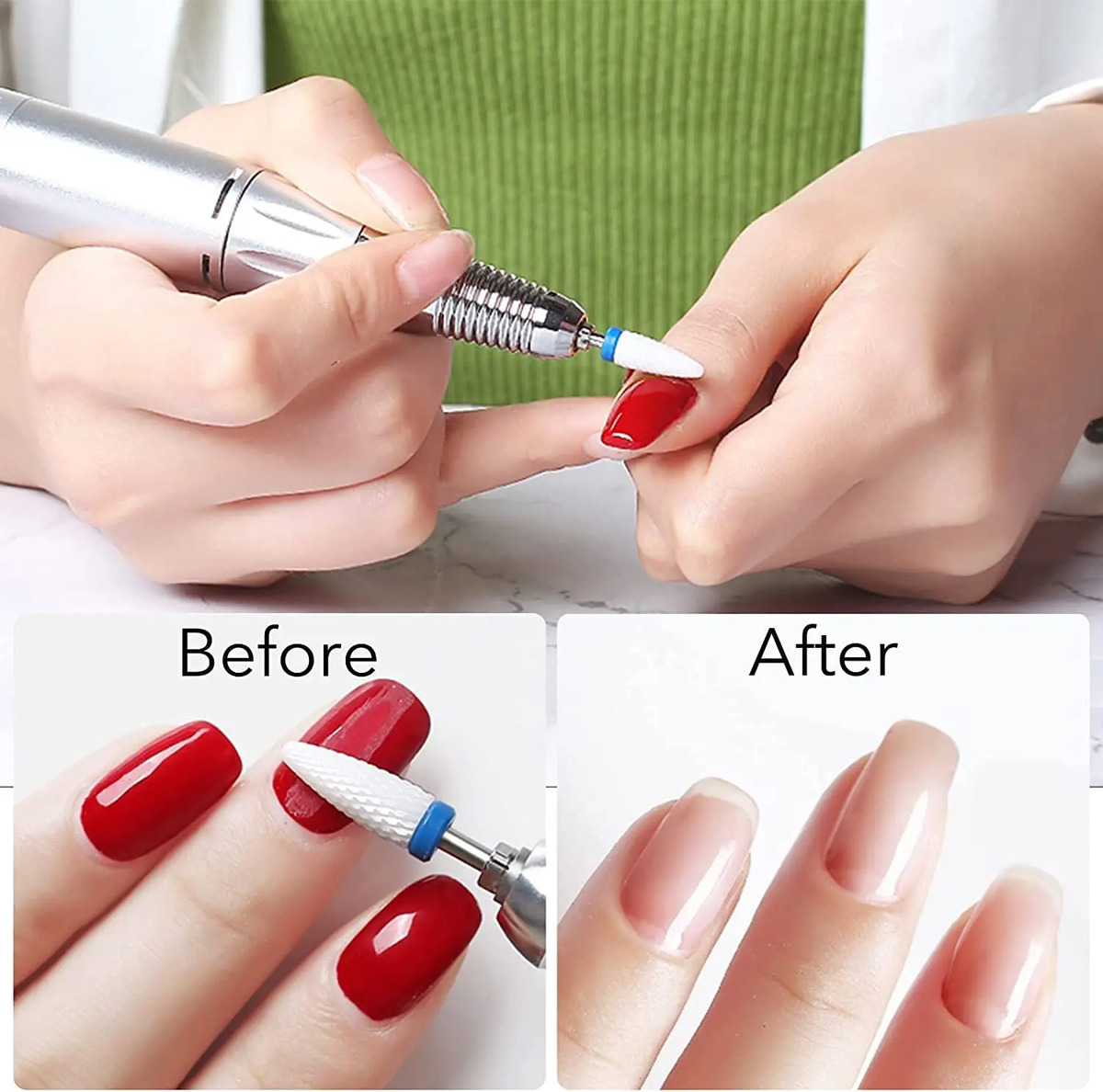Brocas De Uñas Cerámicas De 10 Piezas Para Manicura Y Pedicu - Image 8