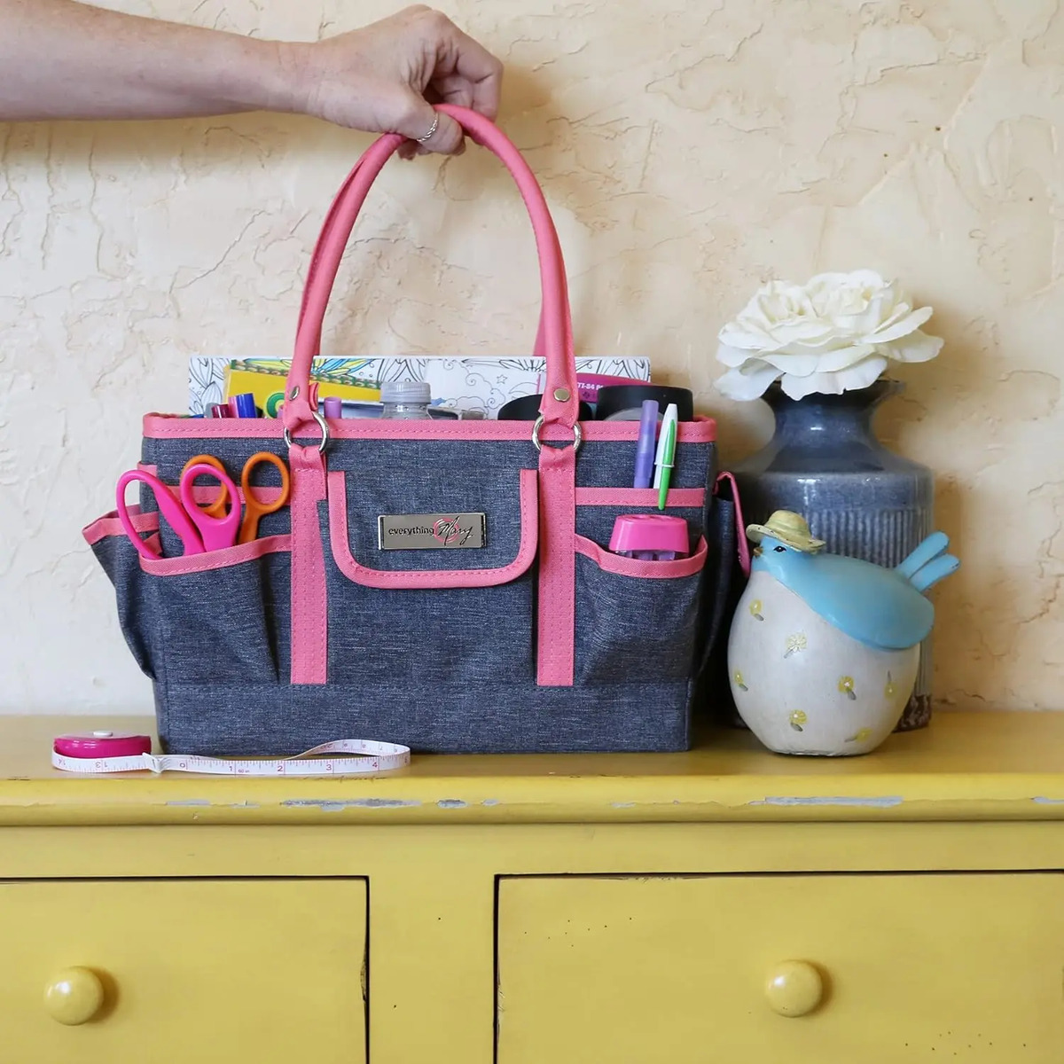 Organizador De Bolsa Coral Para Manualidades Y Suministros Coral Heather - Image 8