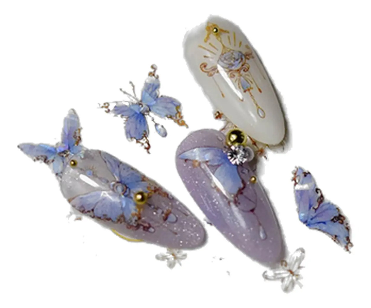 Pegatinas De Mariposa Para Uñas De Mujer Diseño De 5d Con Co
