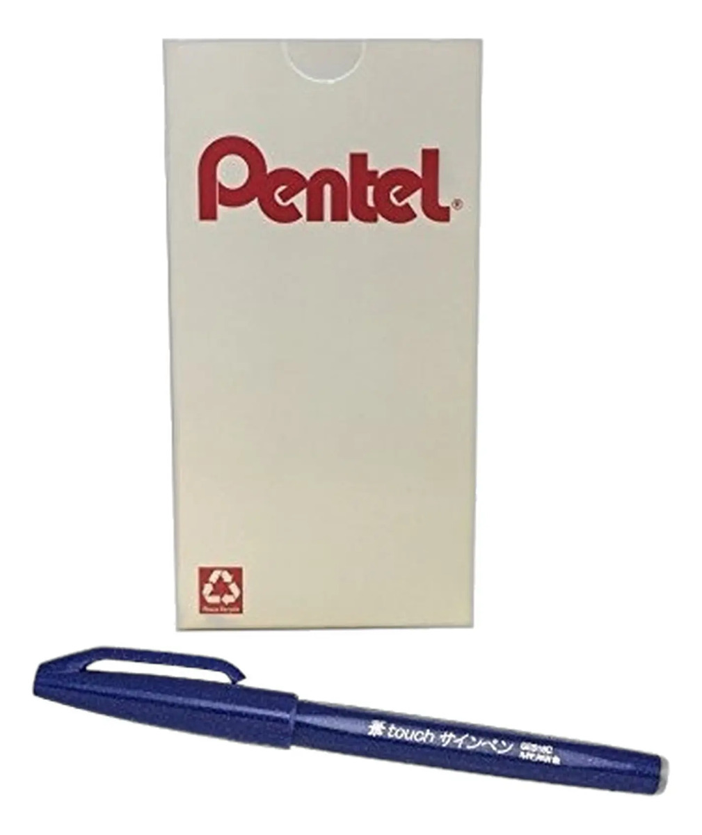 Pentel Arts Sign Pen Touch, Punta De Pincel De Fude, Tinta A
