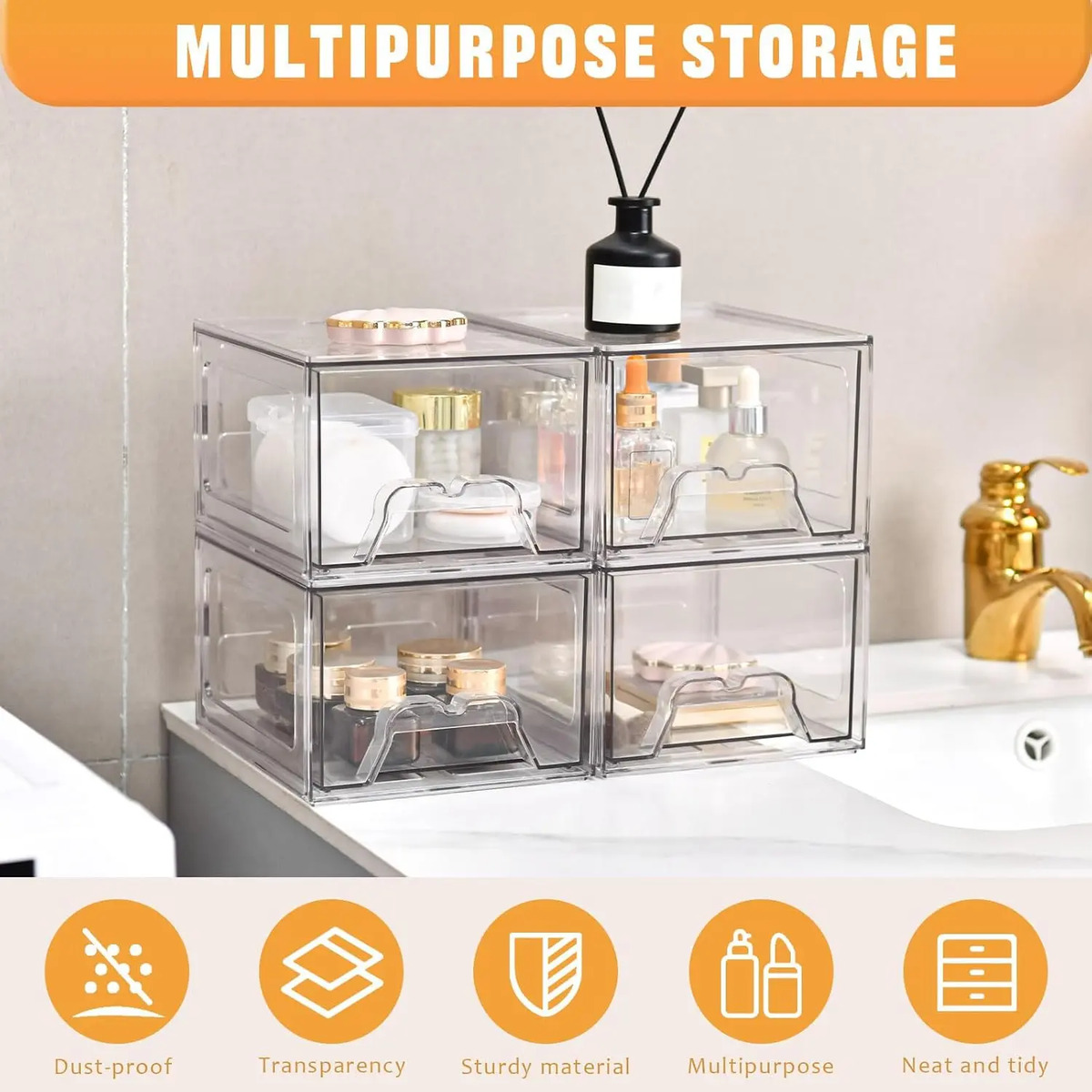 Organizador De Maquillaje Apilable De 11 Centímetros - Image 5