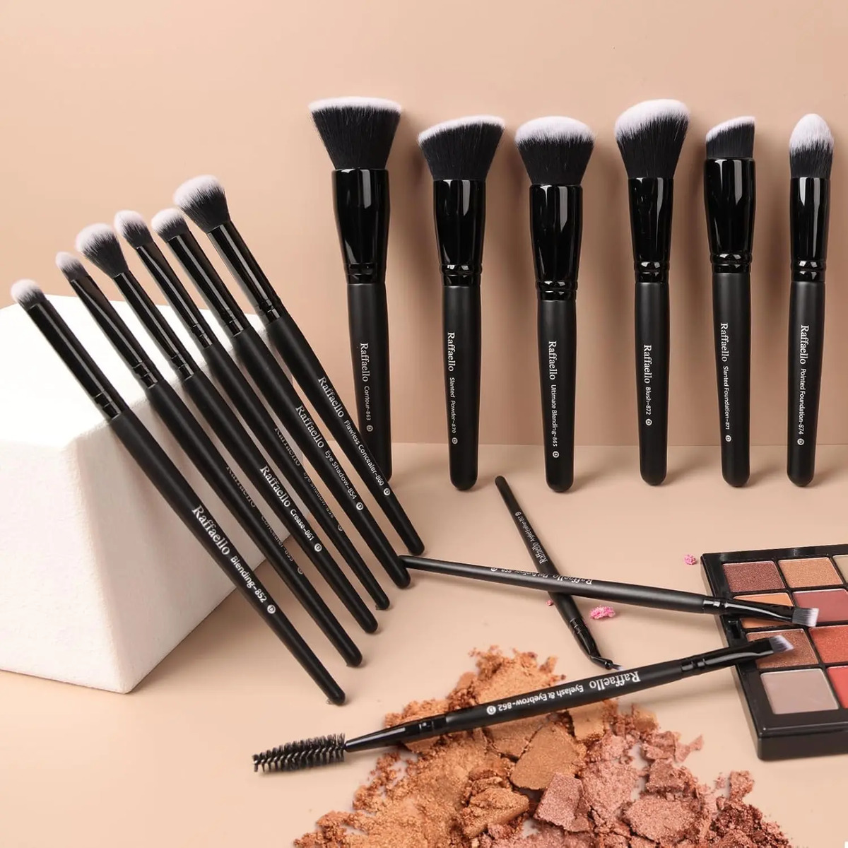 Raffaello Cepillo De Maquillaje 15 Piezas Kit Premium Para P - Image 7