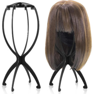 Soporte Portátil Para Peluca Negro X 2