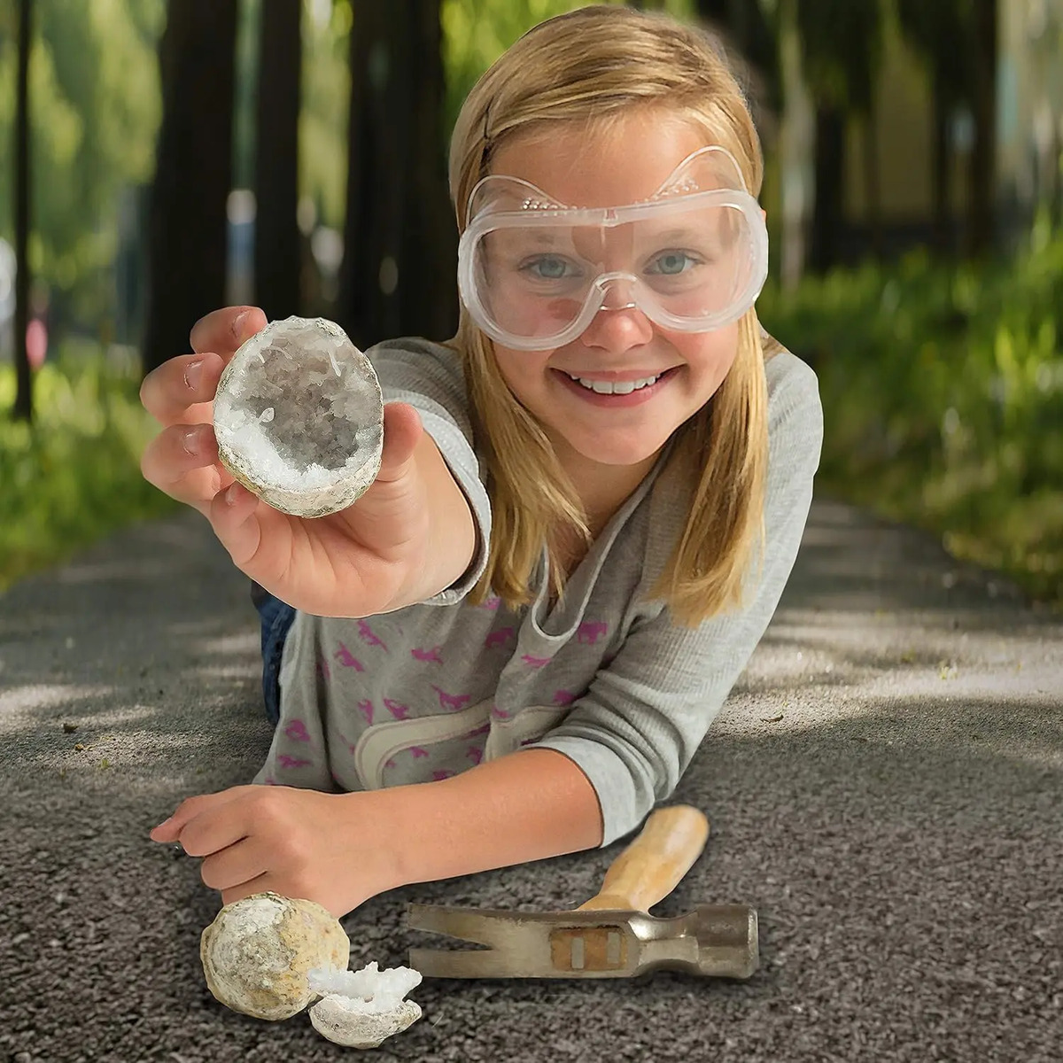 Kit De Geodas Para Romper Con Cristales Para Niños Ciencia - Image 3
