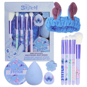 Conjunto De Brochas Y Esponjas De Maquillaje Azul Para Niñas